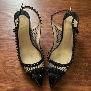 Louboutin red bottom kitten heels